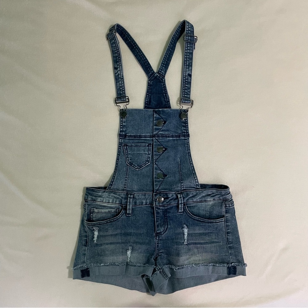 YMI Overall Jeans Denim Blue Shorts Size 3